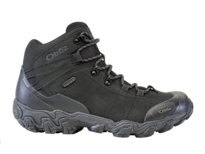 OBOZ Pánska treková obuv BRIDGER MID B-DRY WIDE WATERPROOF black sea- black (Veľkosť EU - komplet 42)