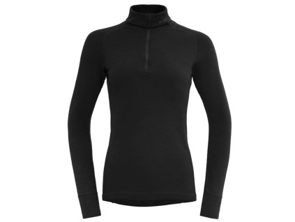 DEVOLD DUO ACTIVE MERINO 205 WOMAN ZIP NECK black - čierna (Veľkosť M)