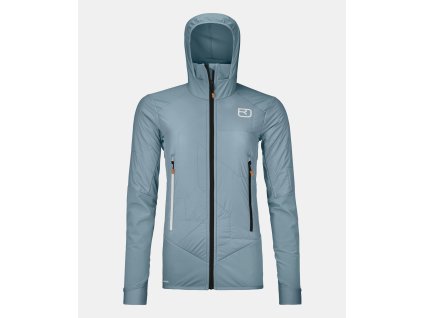 ORTOVOX Dámska softshellová bunda SWISSWOOL COL BECCHEI HYBRID JACKET glacier grey - svetlo modrá (Veľkosť L)