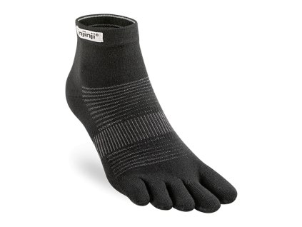 INJINJI Ponožky na prsty RUN LIGHTWEIGHT MINI-CREW ULTRA-THIN black - čierne (Veľkosť L)