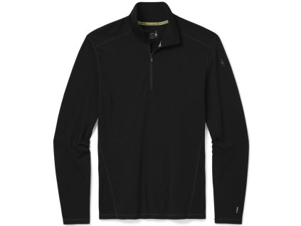 SMARTWOOL Pánske tričko M MERINO 250 BASELAYER 1/4 ZIP BOXED black - čierne
