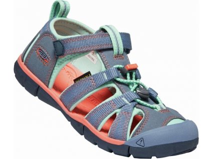 KEEN Detske sandále SEACAMP II CNX CHILDREN flint stone/ocean wave sandále - modré