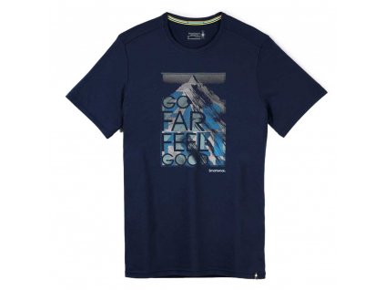 SMARTWOOL Pánske tričko M MERINO SPORT 150 GO FAR FEEL GOOD SUMMIT deep navy - modré