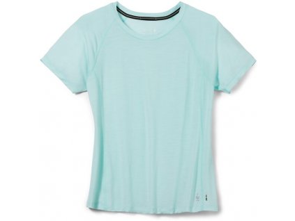 SMARTWOOL Dámske tričko W MERINO SPORT 120 SHORT SLEEVE bielené aqua h - modré