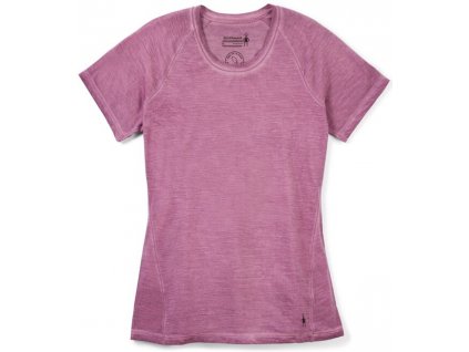 SMARTWOOL Dámske tričko W MERINO 150 PLANT-BAS DYE BSL SHORT SLEEVE B sumesndpurplwsh - fialové