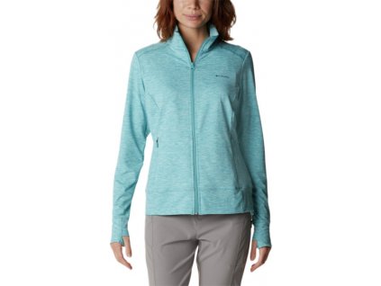 COLUMBIA Dámske tričko WEEKEND ADVENTURE™ FZ sea wave heather - modré