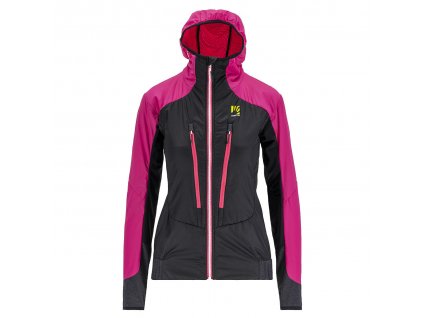 KARPOS Dámska bunda K-PERFORMANCE HYBRID W JACKET black/cabaret - ružová