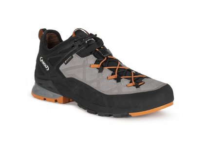AKU Pánska treková obuv ROCK DFS GTX grey/orange - sivá