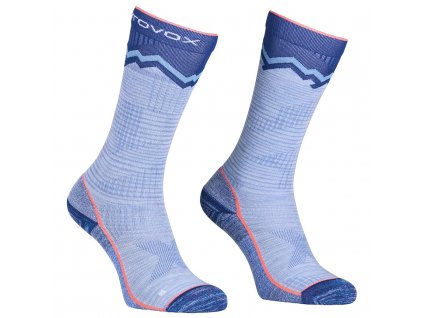 ORTOVOX Dámske ponožky W's TOUR LONG ice waterfall - modré