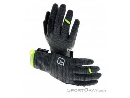 ORTOVOX Rukavice FLEECE LIGHT GLOVE black steel blend