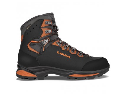 LOWA Pánske trekové topánky CAMINO EVO GTX black/orange - čierne