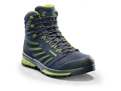 LOWA Pánske trekové topánky TREK EVO GTX MID navy/limonade - modrozelené