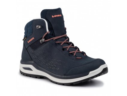 LOWA Dámske trekové topánky LOCARNO GTX QC navy/mandarine - modré