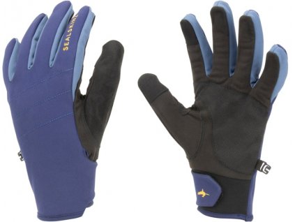 SEALSKINZ Nepremokavé rukavice WATERPROOF ALL WEATHER GLOVE WITH FUSION CONTROL navy blue/black/yellow - modré