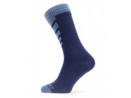 SEALSKINZ Nepremokavé ponožky WATERPROOF WARM WEATHER MID LENGHT SOCK navy blue - modré