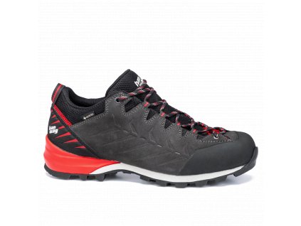HANWAG Pánske trekové topánky MAKRA PRO LOW GTX asfalt/red - sivé/červené
