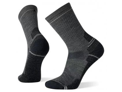 SMARTWOOL Ponožky HIKE LIGHT CUSHION CREW HEIGHT stredne sivé - sivé