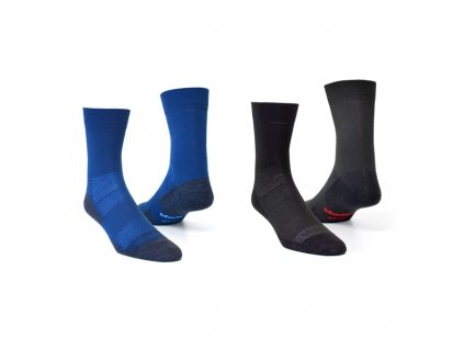 VAVRYS ponožky LIGHT TREK CMX 2020 2-pack black/blue - čierne/modré
