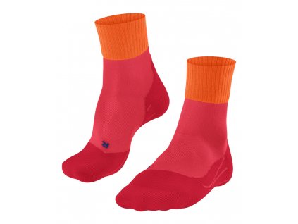FALKE Dámske ponožky TREKKING TK2 SHORT COOL fruit punch - oranžové/červene