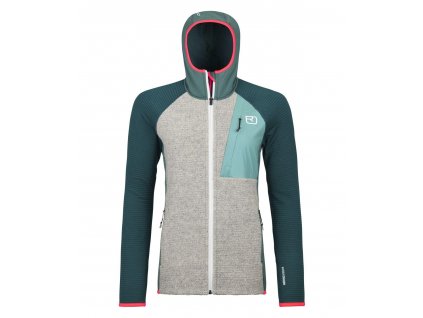 ORTOVOX Dámska mikina FLEECE GP CLASSIC KNIT HOODY arctic grey