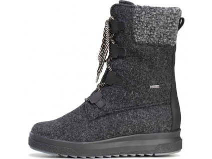 POMAR Dámske zimné topánky REKI GTX granite filc/čierna voskovaná koža - sivá/čierna (Veľkosť EU - komplet 42)