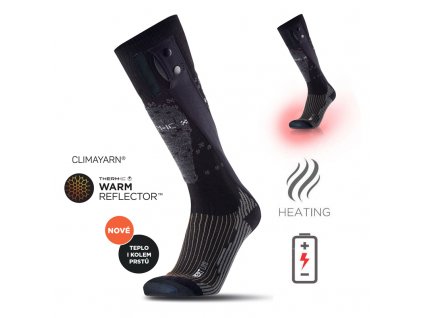 Vyhrievané ponožky THERM -IC POWERSOCKS SET FUS UNI sivá/čierna (Veľkosť 45-47)