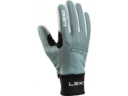 Dámske rukavice LEKI PRC THERMO PLUS LADY black/ice/green - zelené (Veľkosť 8,5)