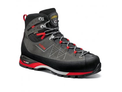 ASOLO Pánske trekové topánky TRAVERSE GV MM graphite/red - sivé