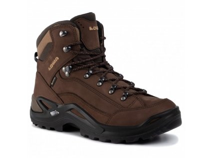 LOWA Pánska treková obuv RENEGADE GTX MID WIDE espresso - hnedá
