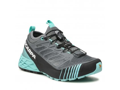 SCARPA Dámska bežecká obuv RIBELLE RUN GTX WMN anthracite/blue turquoise - grey