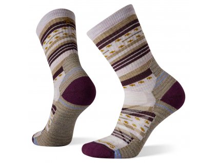 SMARTWOOL Dámske W HIKE LIGHT CUSHION CREW ponožky fialové eclipse - fialové
