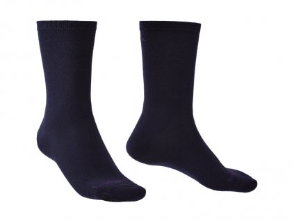 BRIDGEDALE Pánske trekové ponožky LINER BASE LAYER THERMAL LINER BOOT 2 PAIRS navy - modré