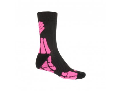 SENSOR HIKING PONIES MERINO black/pink