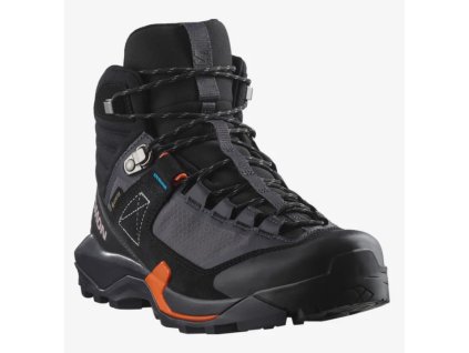 SALOMON Dámske turistické topánky X ULTRA ALPINE MID GTX W nine iron/black/red orange - purple/black