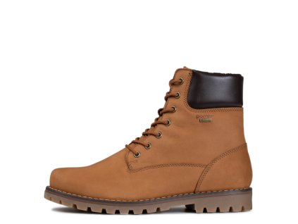 POMAR RAUTU Pánske zimné topánky Gore-Tex tan nubuk - hnedé