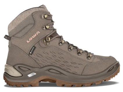 LOWA Dámska zimná treková obuv RENEGADE WARM GTX MID Ws stein/bronze - sivá