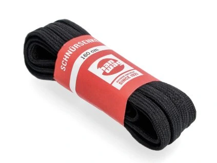 HANWAG Šnúrky 160 cm čierne - čierne