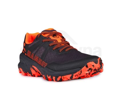 MAMMUT Pánske trekové topánky SERTIG II LOW MEN black/vibrant orange - black/orange