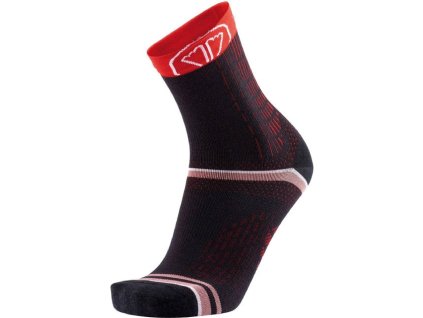 SIDAS Zimné bežecké ponožky WINTER RUN black/red - červená/čierna