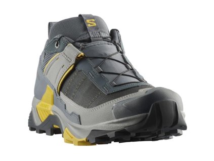 SALOMON Pánske turistické topánky X ULTRA 5 GTX turbulence/monument/spicy mustard - grey