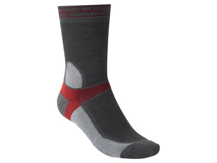 BRIDGEDALE Pánske MTB SUMMER T2 CS BOOT tmavo šedé/svetlo šedé ponožky - šedé