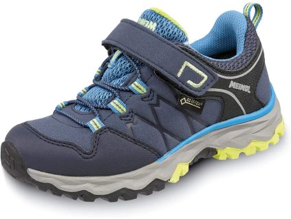 MEINDL Detská treková obuv MEDORO JUNIOR GTX jeans/lemon - modrá