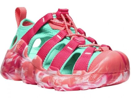 KEEN Detské sandále HYPERPORT H2 raspberry/pool blue - ružové