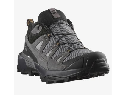 SALOMON Pánske trekové topánky X ULTRA 360 LEATHER GTX sharkskin/castlerock/kelp - sivé