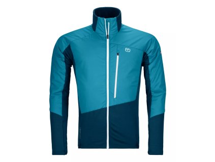 ORTOVOX Pánska bunda WESTALPEN SWISSWOOL HYBRID JACKET mountain blue - modrá (Veľkosť L)