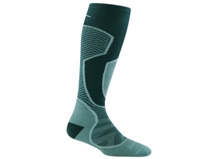DARN TOUGH Dámske lyžiarske ponožky OUTER LIMITS LIGHTWEIGHT MERINO CUSHION OVER THE CALF juniper - modré (Veľkosť L)