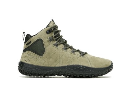 MERRELL Pánska barefoot obuv WRAPT MID WP olive/black - sivá (Veľkosť EU - komplet 43)