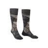 BRIDGEDALE Pánske lyžiarske ponožky SKI LIGHTWEIGHT MERINO PERFORMANCE OVER CALF graphite/bungee - sivé (Veľkosť 40-43)
