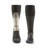 BRIDGEDALE Pánske lyžiarske ponožky SKI MIDWEIGHT MERINO PERFORMANCE OVER CALF graphite/bungee - sivá/hnedá (Veľkosť L)