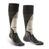 BRIDGEDALE Pánske lyžiarske ponožky SKI MIDWEIGHT MERINO PERFORMANCE OVER CALF graphite/bungee - sivá/hnedá (Veľkosť L)